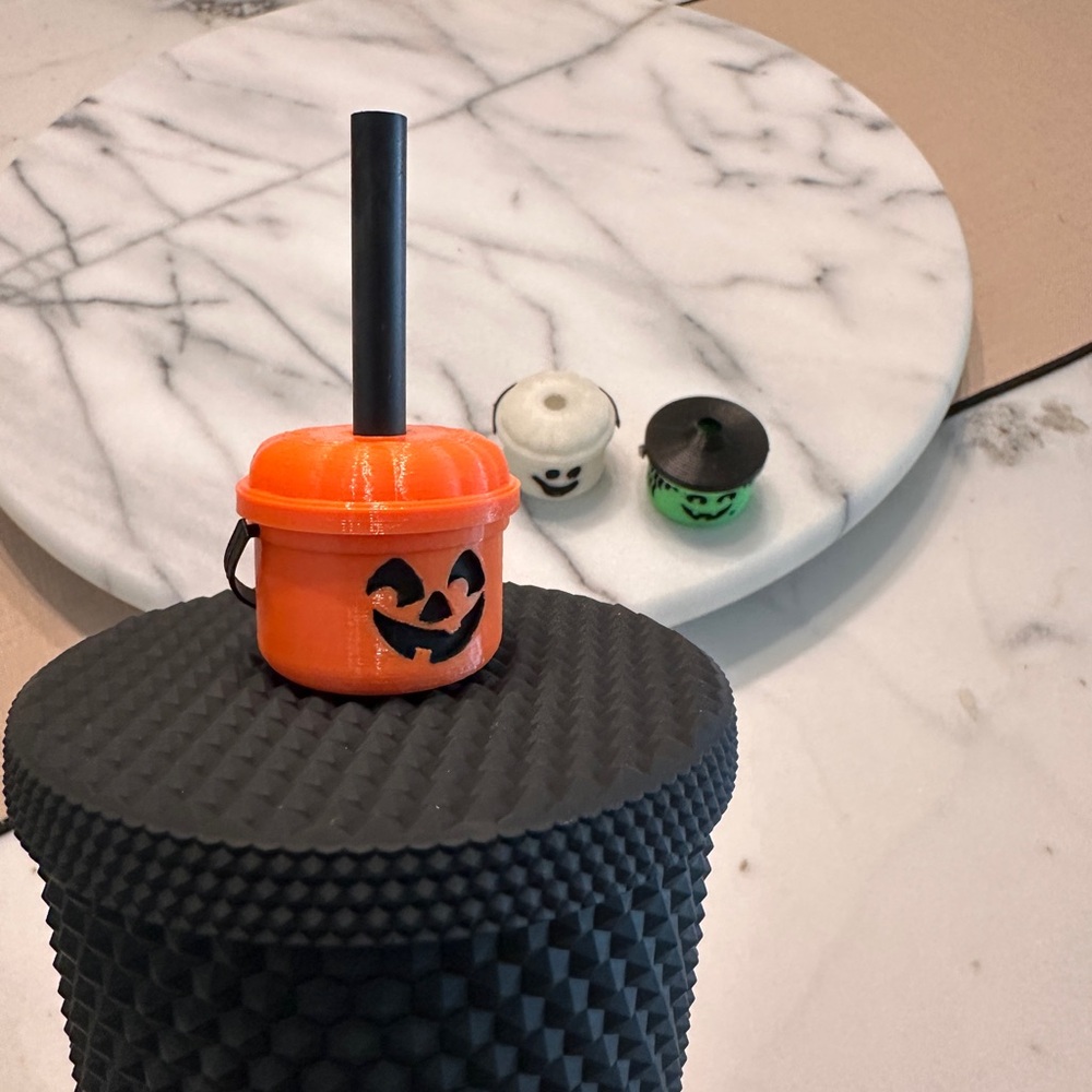 Straw Toppers (Set of 3) McDonald’s Vintage 90s Halloween Boo Buckets